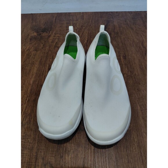 Oofos OOmg eeZee Low Mens Size 11.5 Slip-On Shoes Knit White Recovery White main image 9